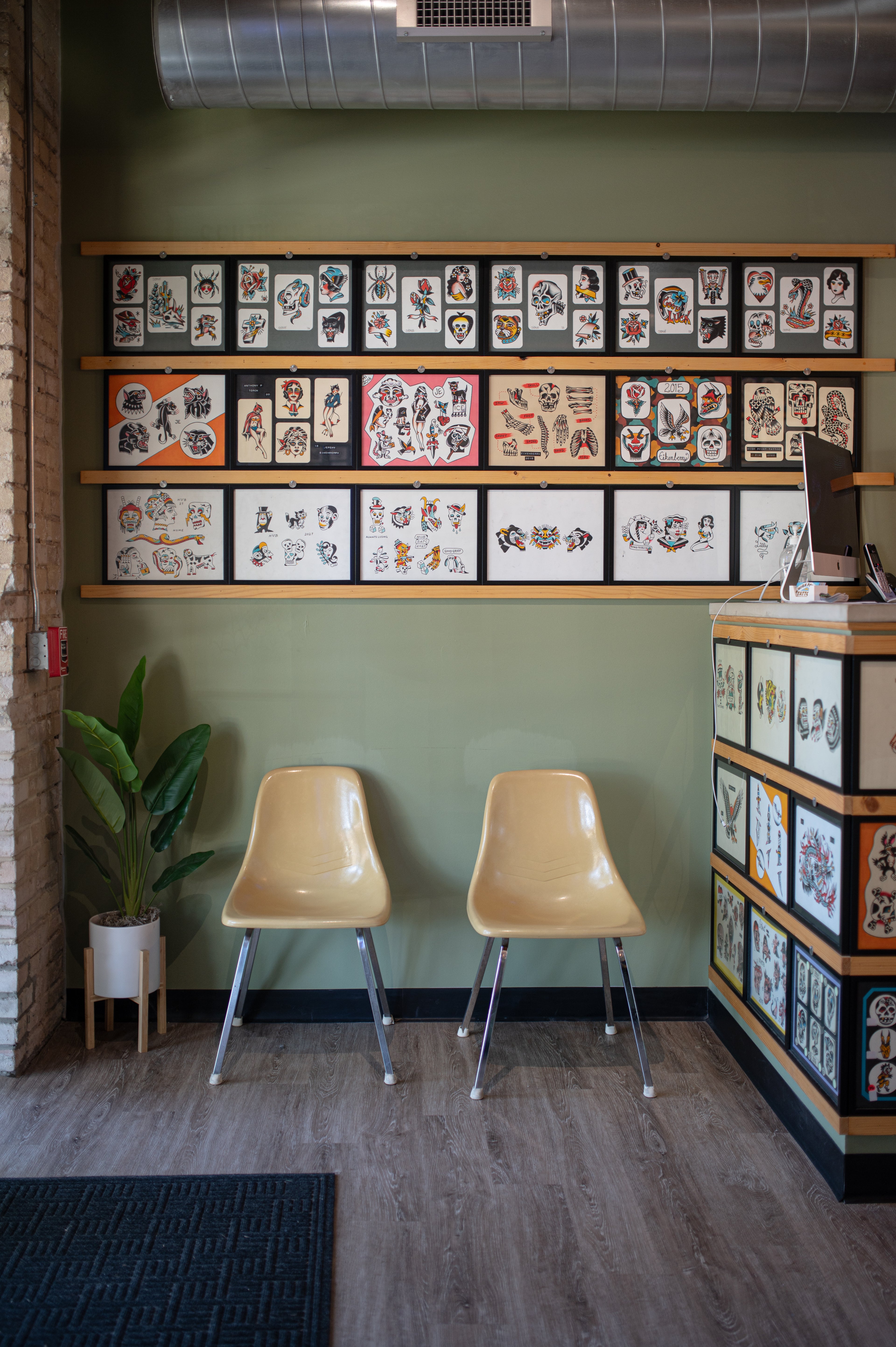 Inside the lobby at High Point Tattoo